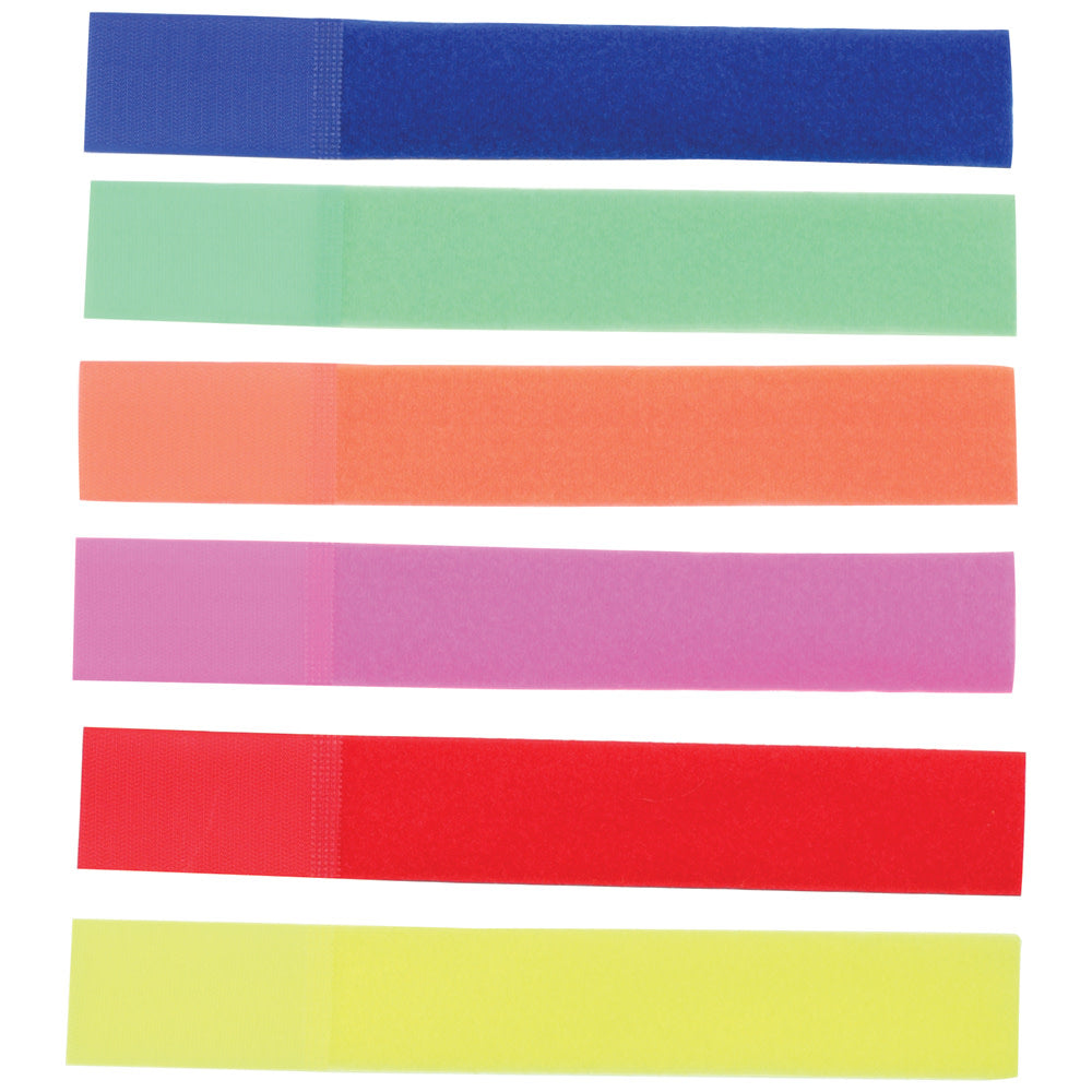 Velcro Leg Bands Nylon Mixed Colour 10Pk