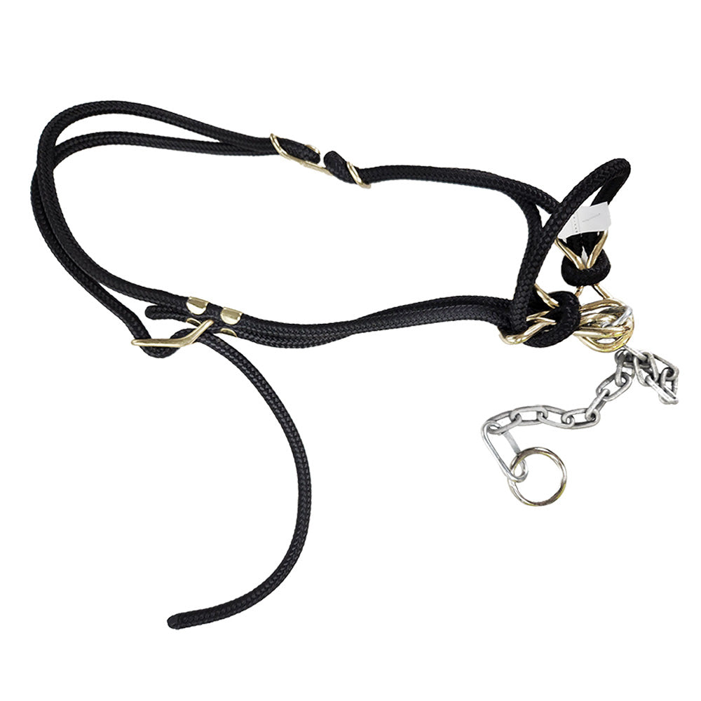 Halter Hackamore Bull Black