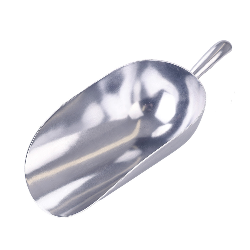 Feed Scoop Round Bottom Aluminium 2.4L
