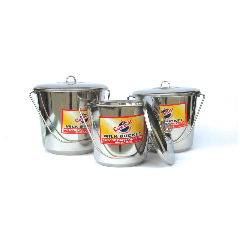 Cowbell Bucket Stainless with Lid 17 L
