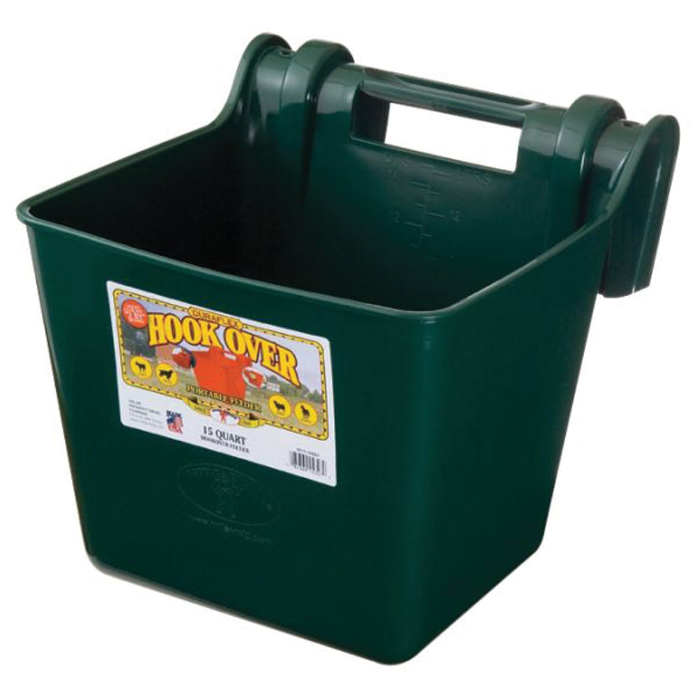 Feed Bucket Hookover 15 Litre Green