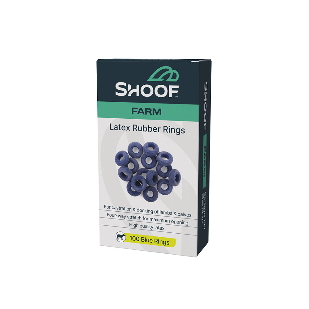 Shoof Farm Rubber Rings 100 Box Blue