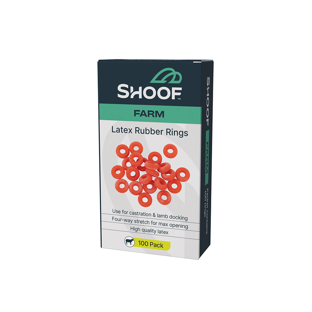 Shoof Farm Rubber Rings 100 Box Orange