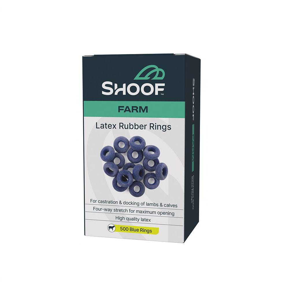 Shoof Farm Rubber Rings 500 Box Blue