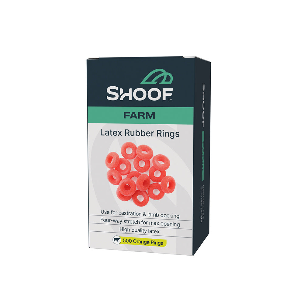Shoof Farm Rubber Rings 500 Box Orange