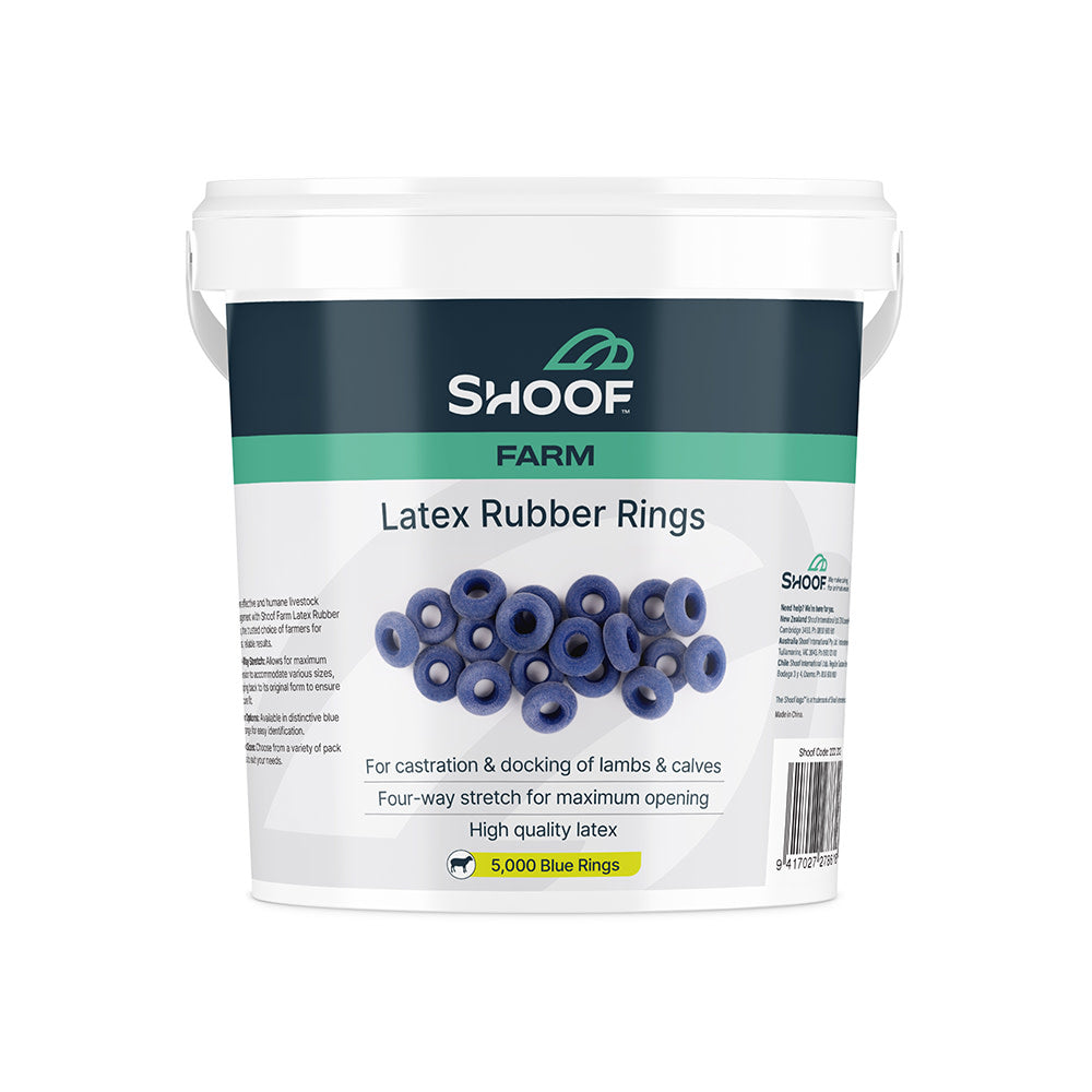 Shoof Farm Rubber Rings 5000 Pail Blue