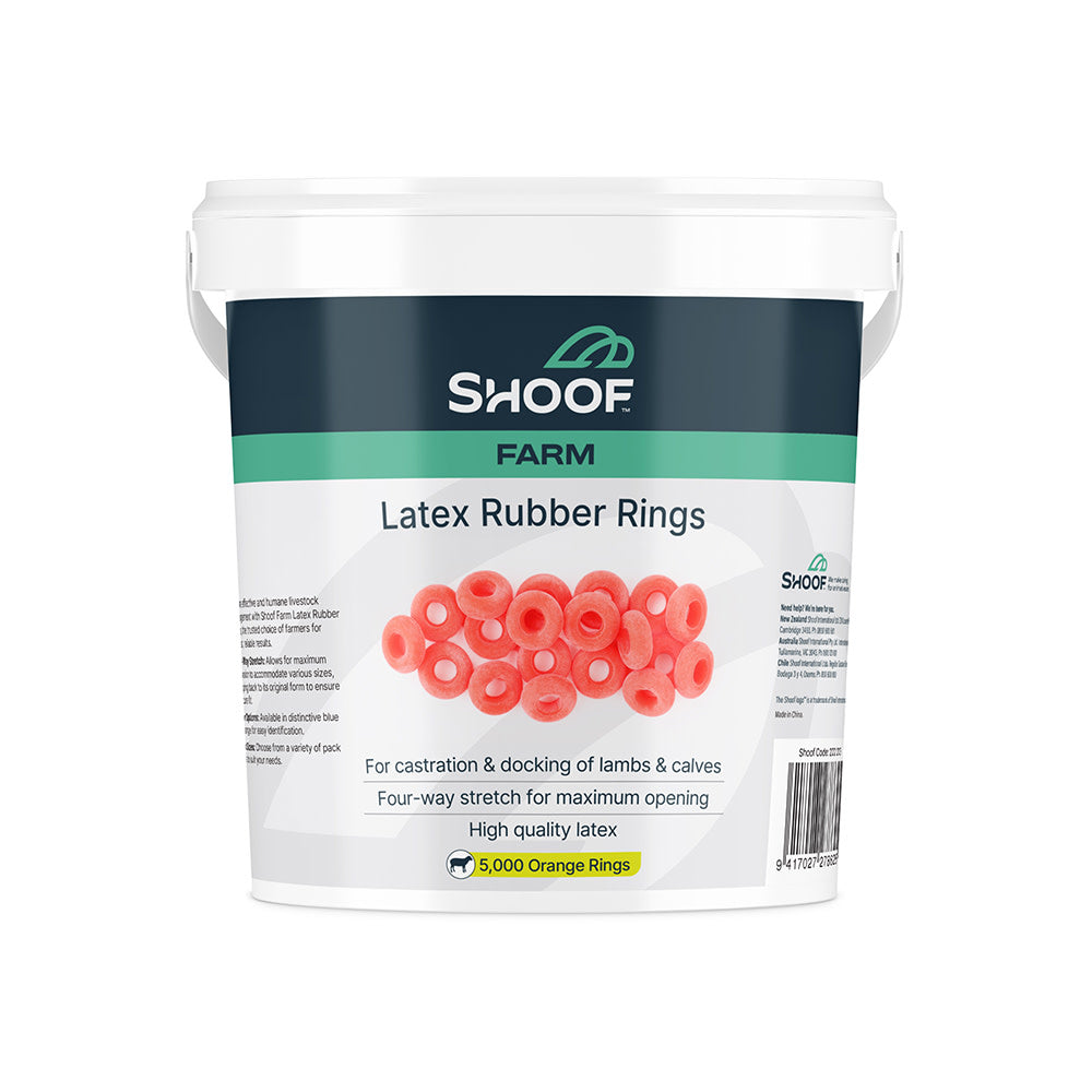 Shoof Farm Rubber Rings 5000 Pail Orange