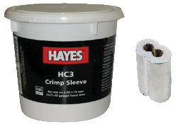 HEZC3B Crimp Sleeve 3.15mm Suitable for 2.50 – 3.15mm       (12.5 - 10 gauge) fencing wire  (Tub of 500)