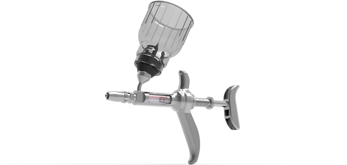 2mL Metal Bottle Mount  Injector Increments: 0.1mL