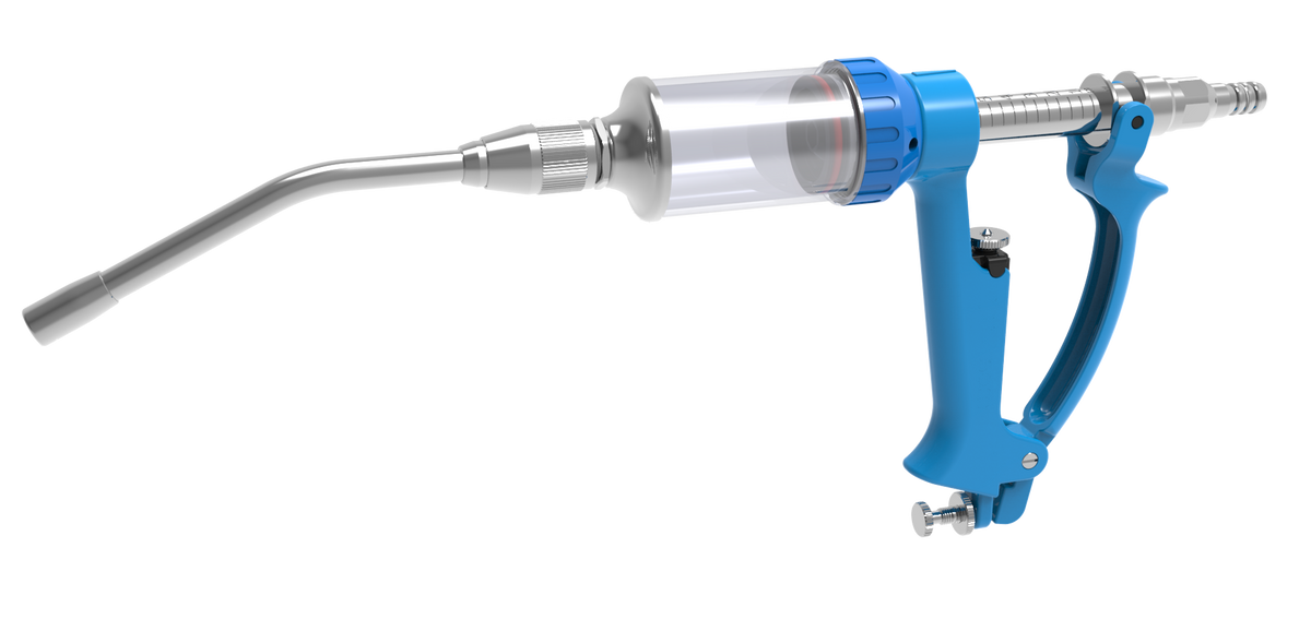 60mL Metal Cattle Drencher Increments:  5mL Major Service Kit: WX1327 Minor Service Kit: WX1326