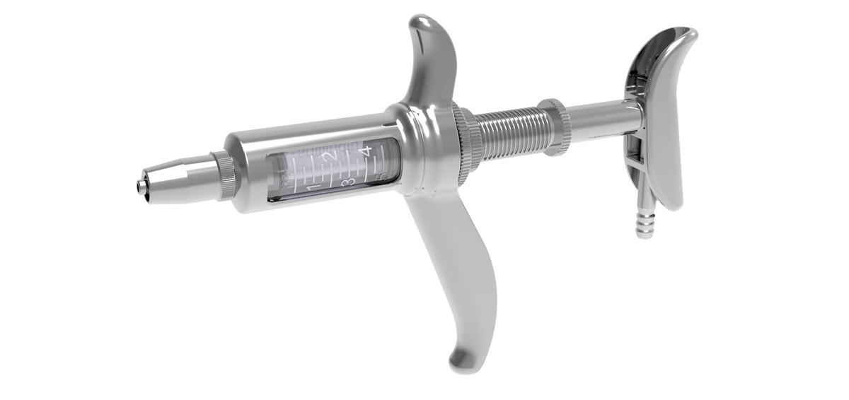 5mL Metal Tube-Fed Injector Increments: 0.5mL