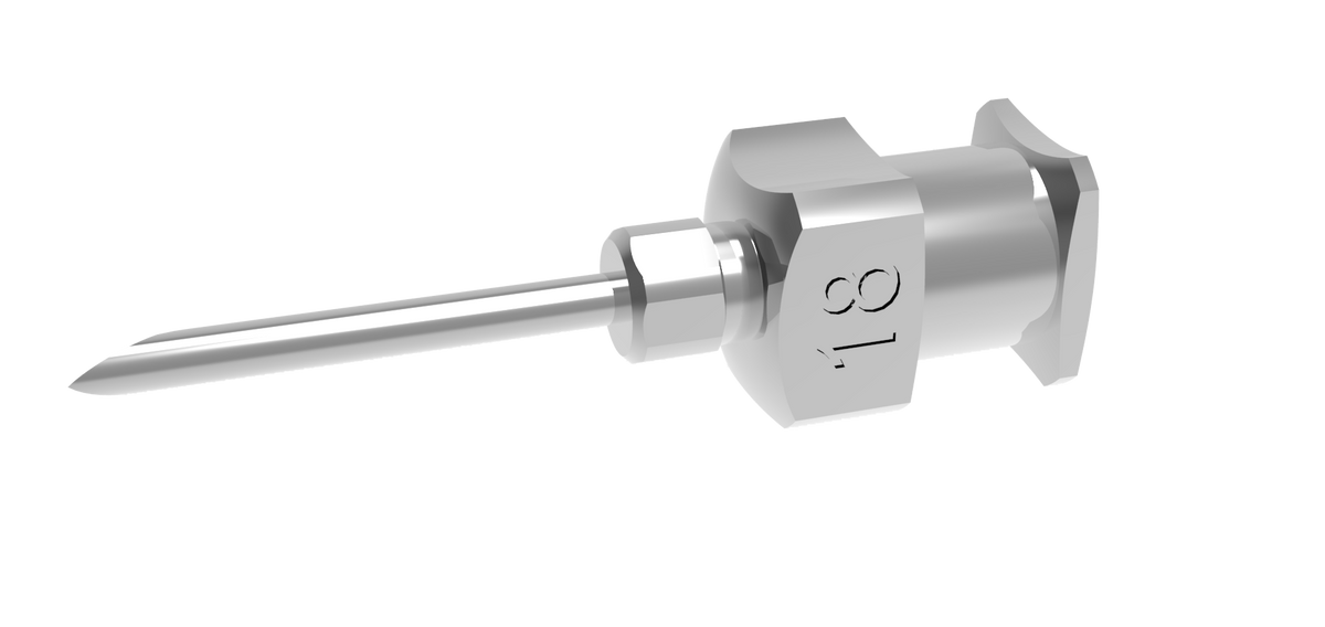 Needles 1/2x18G Luer - (SP152) (11.4 Hub) PK12 - WX1177