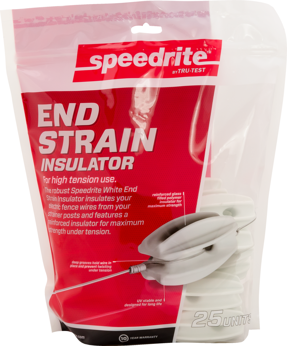 End Strain Insulator White (Pack of 25)