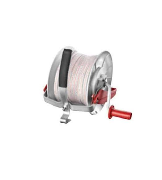 Pre-wound Geared Reel with  200m Politape & Zammr Gate Handle (3:1 winding ratio)