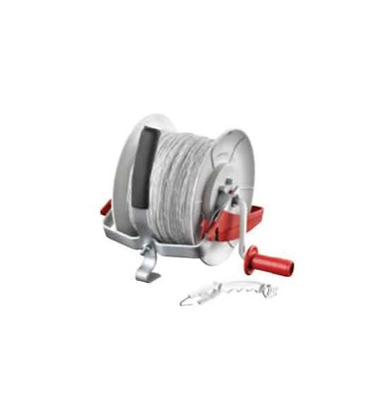 Pre-wound Geared Reel with  500m Poliwire & Zammr Gate Handle (3:1 winding ratio)