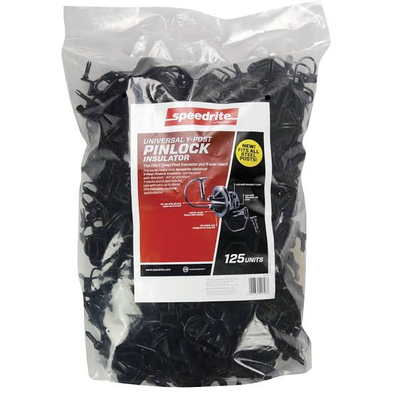Heavy Duty Universal Steel Post Pinlock Insulator – Bonus bag (125) Dual pin designed suited to JIO post design