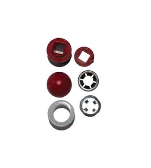 Geared End Cap Kit - Red